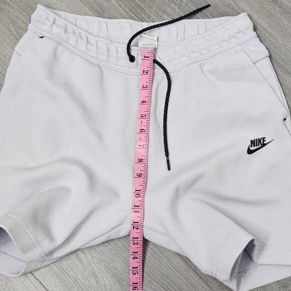 Nike Men’s M Tech Fleece Light Gray Shorts Drawstring Logo Athletic Casual - Picture 6 of 10